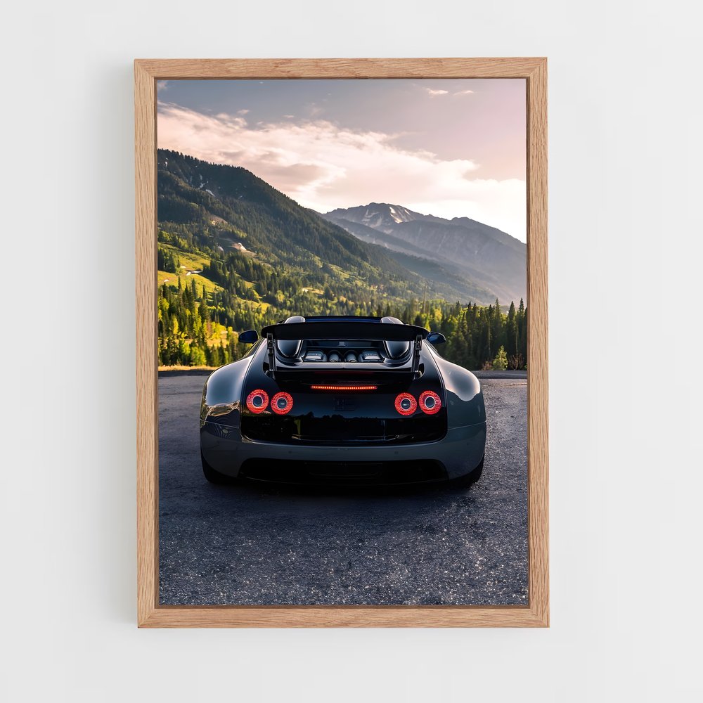 Poster Vitesse Noir – affiche Bugatti (vue 4)
